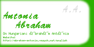 antonia abraham business card